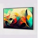 Quadro Decorativo Abstrato Colorido em Adesivo com Moldura Caixa