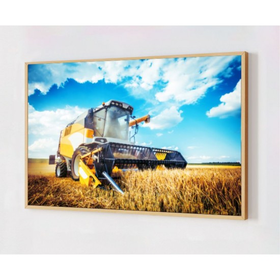 Quadro Decorativo Colheitadeira em Adesivo com Moldura Caixa