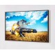 Quadro Decorativo Colheitadeira em Adesivo com Moldura Caixa