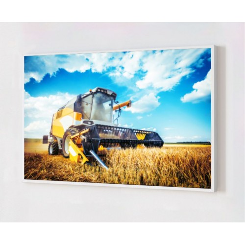 Quadro Decorativo Colheitadeira em Adesivo com Moldura Caixa