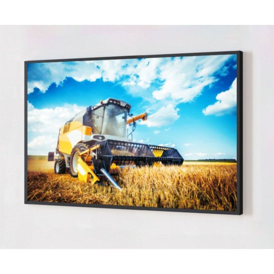 Quadro Decorativo Colheitadeira em Adesivo com Moldura Caixa