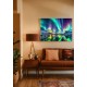 Quadro Decorativo Aurora Boreal em Adesivo com Moldura Caixa Quadro Decorativo Aurora Boreal em Adesivo com Moldura Caixa