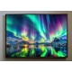 Quadro Decorativo Aurora Boreal em Adesivo com Moldura Caixa Quadro Decorativo Aurora Boreal em Adesivo com Moldura Caixa