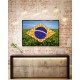 Quadro Decorativo Agro Bandeira do Brasil Sala Escritório Hall