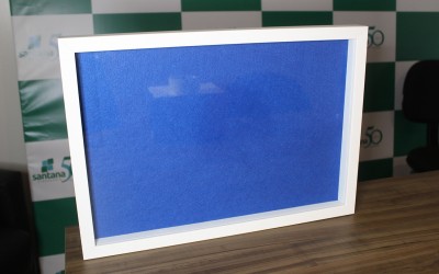 Porta Medalhas Feltro Azul