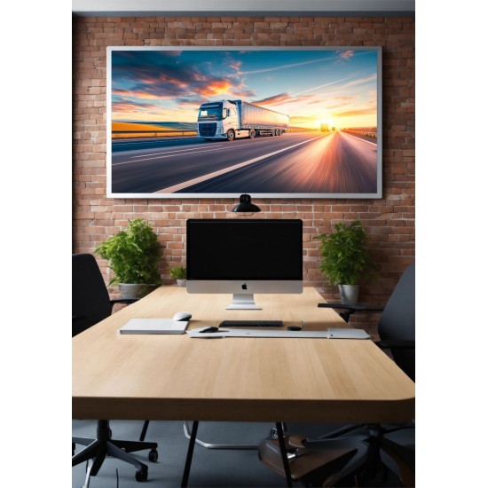 Quadro Decorativo Caminhão em Adesivo com Moldura Caixa Quadro Decorativo Caminhão em Adesivo com Moldura Caixa