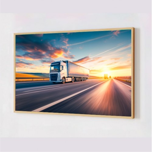 Quadro Decorativo Caminhão em Adesivo com Moldura Caixa Quadro Decorativo Caminhão em Adesivo com Moldura Caixa