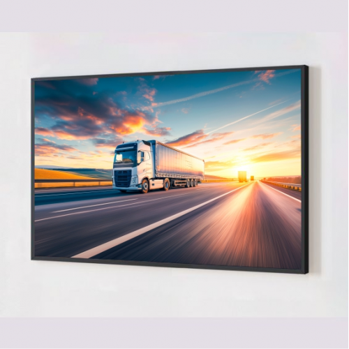 Quadro Decorativo Caminhão em Adesivo com Moldura Caixa Quadro Decorativo Caminhão em Adesivo com Moldura Caixa