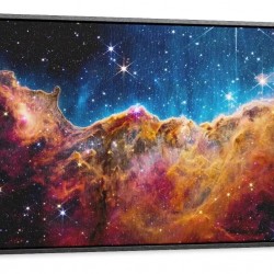 Quadro Decorativo Pilares da Criação em Canvas com Moldura Negativa