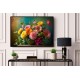 Quadro Decorativo Arte Flores em Adesivo com Moldura Caixa