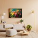 Quadro Decorativo Arte Flores em Adesivo com Moldura Caixa