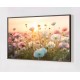 Quadro Decorativo Campo de Flores em Adesivo com Moldura Caixa