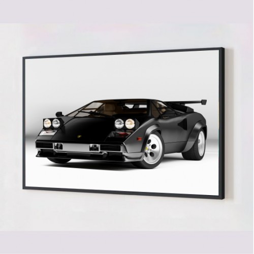 Quadro Decorativo Lamborghini em Adesivo com Moldura Caixa