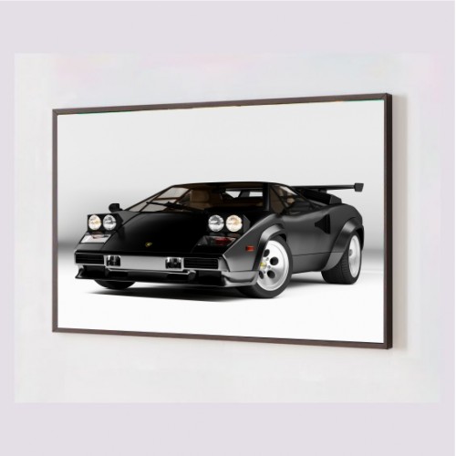 Quadro Decorativo Lamborghini em Adesivo com Moldura Caixa