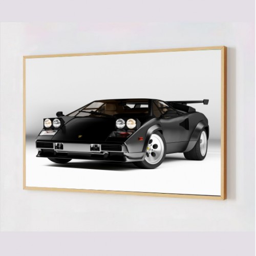 Quadro Decorativo Lamborghini em Adesivo com Moldura Caixa