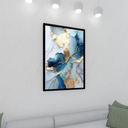 Quadro Decorativo Abstrato Luxo em Adesivo com Moldura Caixa