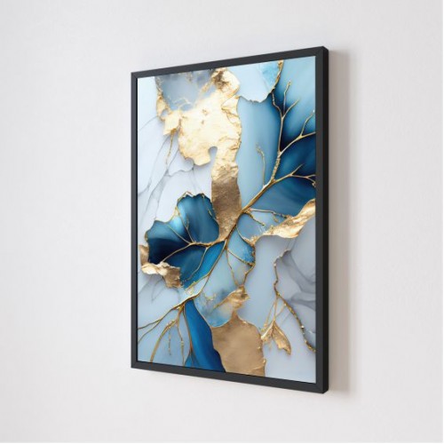 Quadro Decorativo Abstrato Luxo em Adesivo com Moldura Caixa