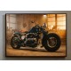 Quadro Decorativo Motocicleta Clássica em Adesivo com Moldura Caixa