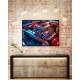 Quadro Decorativo Motor em Adesivo com Moldura Caixa Quadro Decorativo Motor em Adesivo com Moldura Caixa