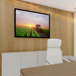 Quadro Decorativo Plantação em Adesivo com Moldura Caixa