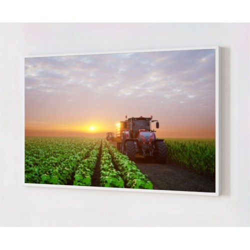 Quadro Decorativo Plantação em Adesivo com Moldura Caixa