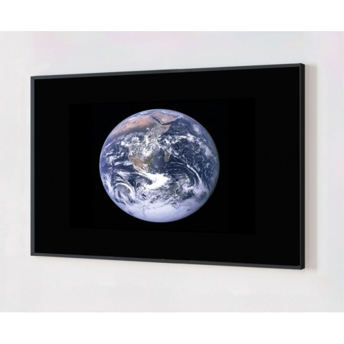 Quadro Decorativo Planeta Terra em Adesivo com Moldura Caixa