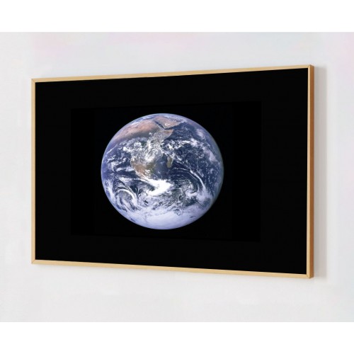 Quadro Decorativo Planeta Terra em Adesivo com Moldura Caixa