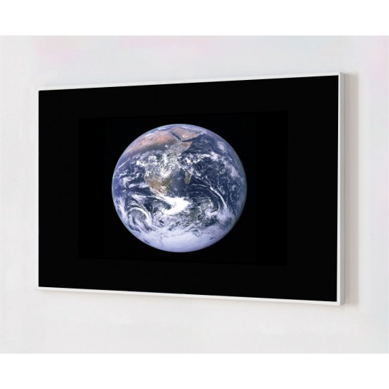 Quadro Decorativo Planeta Terra em Adesivo com Moldura Caixa