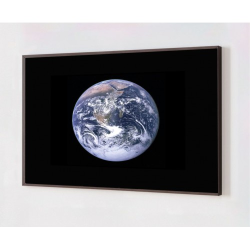 Quadro Decorativo Planeta Terra em Adesivo com Moldura Caixa