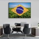 Quadro Decorativo Agro Bandeira do Brasil Sala Escritório Hall