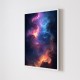 Quadro Decorativo Nebulosa em Adesivo com Moldura Caixa