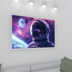 Quadro Decorativo Astronauta em Adesivo com Moldura Caixa Quadro Decorativo Astronauta em Adesivo com Moldura Caixa