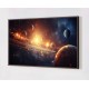 Quadro Decorativo Planetas em Adesivo com Moldura Caixa