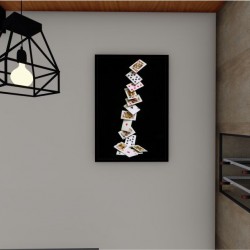 Quadro Decorativo Baralho em Adesivo com Moldura Caixa Quadro Decorativo Baralho em Adesivo com Moldura Caixa