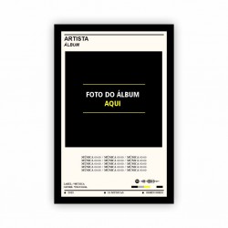 Quadro Decorativo Personalizado com o Álbum Spotify que Você Quiser