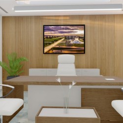 Quadro Decorativo Brasília em Adesivo com Moldura Caixa Quadro Decorativo Brasília em Adesivo com Moldura Caixa