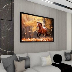 Quadro Decorativo Cavalo Correndo em Adesivo com Moldura Caixa Quadro Decorativo Cavalo Correndo em Adesivo com Moldura Caixa
