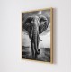 Quadro Decorativo Elefante Adesivo com Moldura Caixa