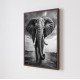 Quadro Decorativo Elefante Adesivo com Moldura Caixa