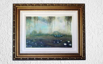 Quadro Moldura Trabalhada Dourada