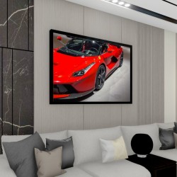 Quadro Decorativo Ferrari em Adesivo com Moldura Caixa Quadro Decorativo Ferrari em Adesivo com Moldura Caixa