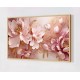 Quadro Decorativo Flores Abstrato em Adesivo com Moldura Caixa