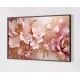 Quadro Decorativo Flores Abstrato em Adesivo com Moldura Caixa