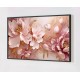 Quadro Decorativo Flores Abstrato em Adesivo com Moldura Caixa