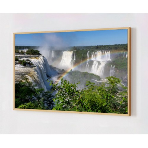 Quadro Decorativo Cataratas do Iguaçu em Adesivo com Moldura Caixa