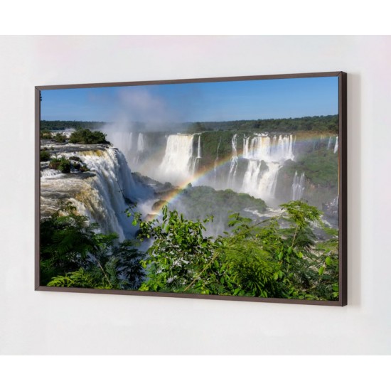 Quadro Decorativo Cataratas do Iguaçu em Adesivo com Moldura Caixa