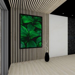 Quadro Decorativo Folhagens em Adesivo com Moldura Caixa