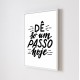 Quadro Decorativo Frase Motivacional em Adesivo com Moldura Caixa