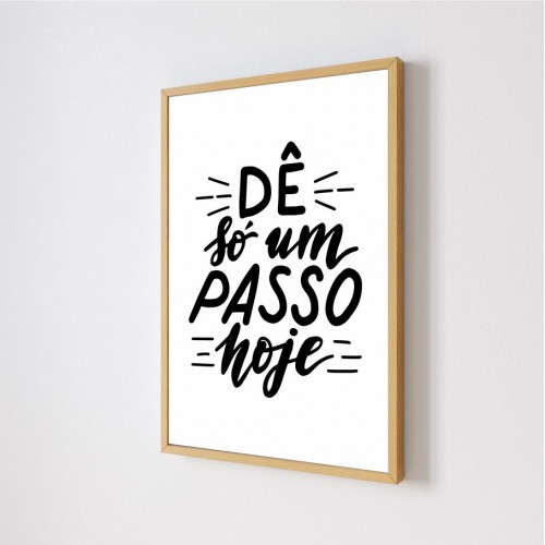 Quadro Decorativo Frase Motivacional em Adesivo com Moldura Caixa