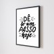 Quadro Decorativo Frase Motivacional em Adesivo com Moldura Caixa